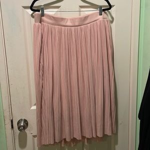 Blush pink accordion skirt